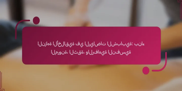 النزاهة الأخلاقية في الرياضات الشبابية: بناء المرونة، الثقة، والرفاهية النفسية
